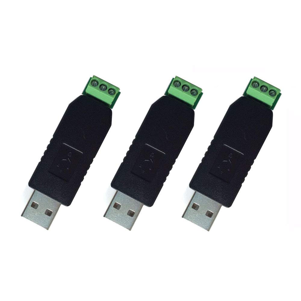 [Australia - AusPower] - DollaTek 3Pcs USB 2.0 to RS485 Serial Converter Adapter CP2104 SN75176 Double Protection Fuse + TVS Stable Than FT232 