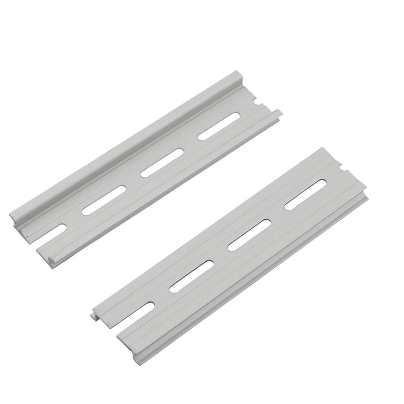 [Australia - AusPower] - PZRT 2-Pack Aluminum 1.1mm Thickness Slotted DIN Rail,150mm 5.9" Length 35mm Standard Width, for Single Phase Switch Installing Fixed Solid State Relay 150mm 