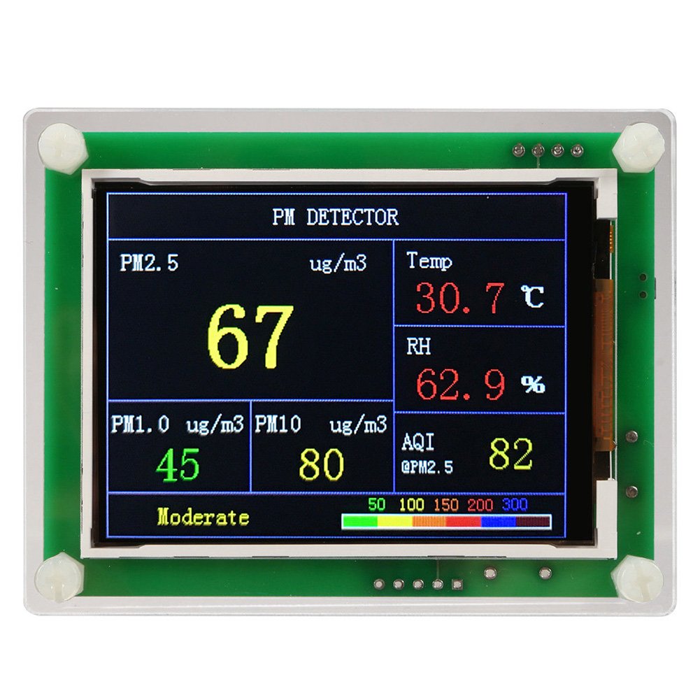 [Australia - AusPower] - 2.8" Digital Car PM2.5 Air Quality Detector Tester Meter AQI Home Gas Monitor 