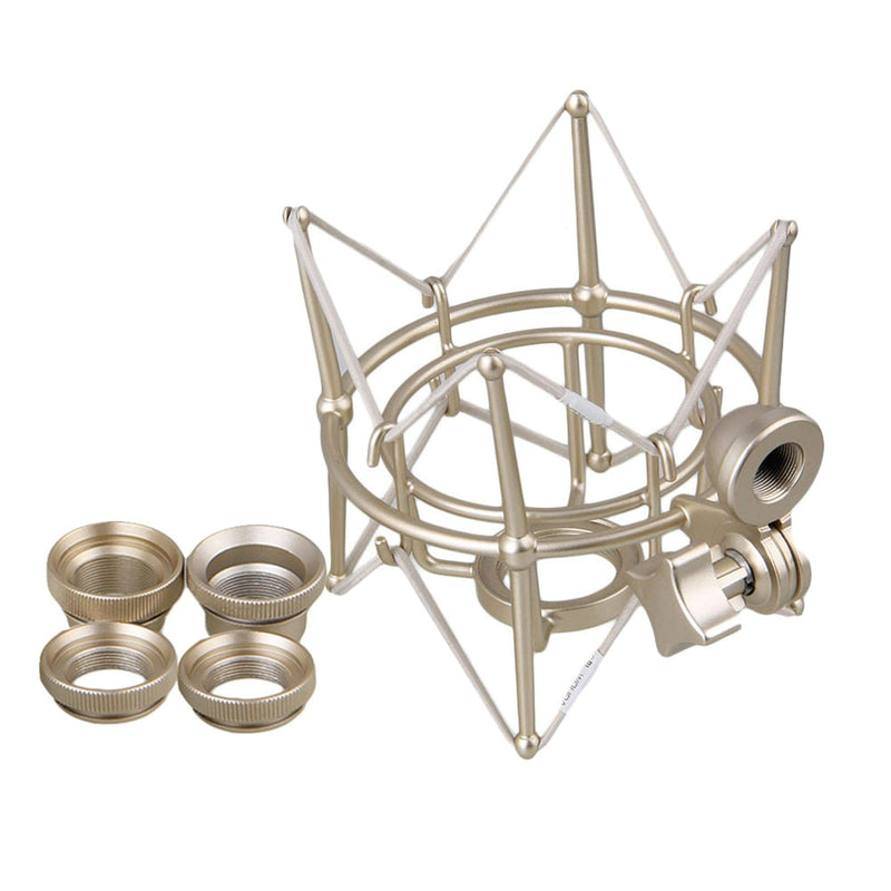[Australia - AusPower] - lovermusic lovermusic Metal Cylinder Spider Shock Mount Stand Replacement for Newman U87 Microphone Silver 