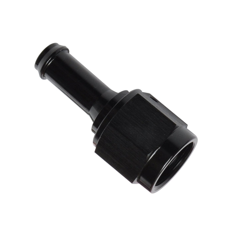 [Australia - AusPower] - Female 6AN AN6 To 3/8" 3/8 inch 9.52mm Barb Straight Swivel Hose Fitting Aluminum Hose Barb Fuel Line Adapter Black Anodized 6AN to 3/8 barb female to barb black 