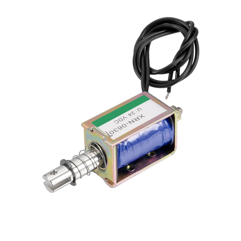 [Australia - AusPower] - uxcell DC 24V 10N 10mm Stroke Push Pull Type Open Frame Solenoid Electromagnet XRN-0630T 