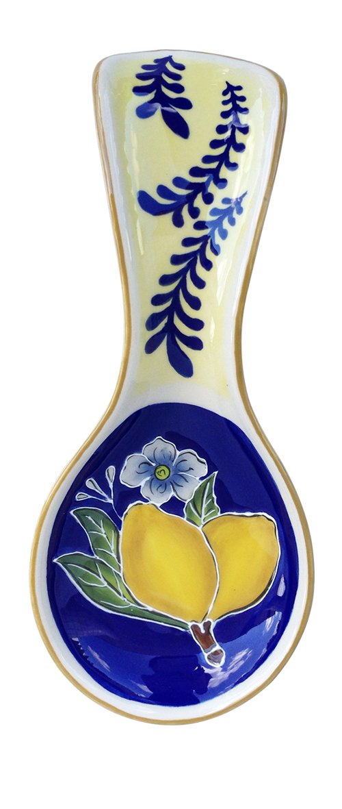 [Australia - AusPower] - Blue Sky Ceramic Lemon Spoon Rest, Multicolor 