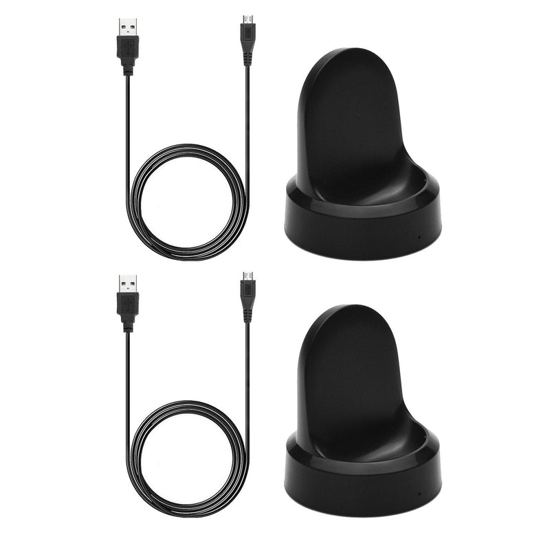 [Australia - AusPower] - Threeeggs Compatible with Gear S3 Charger, Replacement Charging Cradle Dock Cable for Samsung Gear S3 Classic/Frontier Smart Watch (2 Pack) 