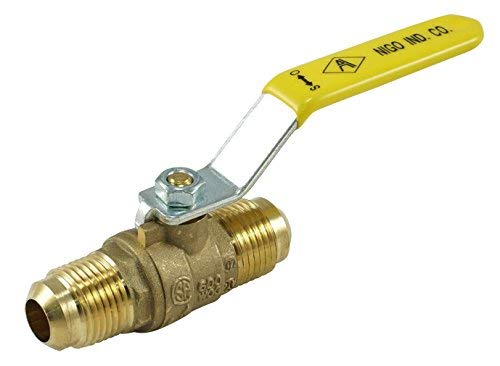 [Australia - AusPower] - NIGO Industrial Co. 245SS Series Forged Brass Ball Valve, Standard Port, Rated to 600WOG (3/8" Flare x 3/8" Flare) 3/8" Flare x 3/8" Flare 