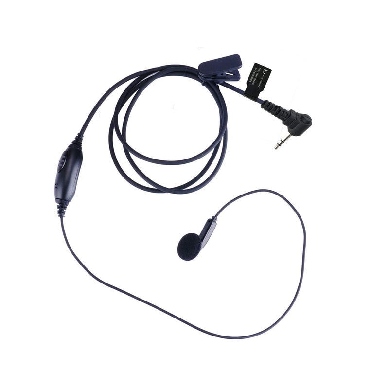 [Australia - AusPower] - KS K-STORM 1 Pin Earpiece Headset Compatible with Motorola T100 T200TP T460 T600 MH230R MR350R or Hytera TC320 walkie Talkie, Ear Bud Style, PU Material, Black (2.5mm Plug) 
