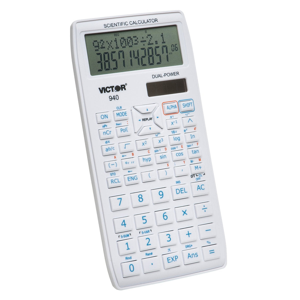 [Australia - AusPower] - Victor VCT940BN Scientific Calculator with 2 Line Display, White (Pack of 3) 