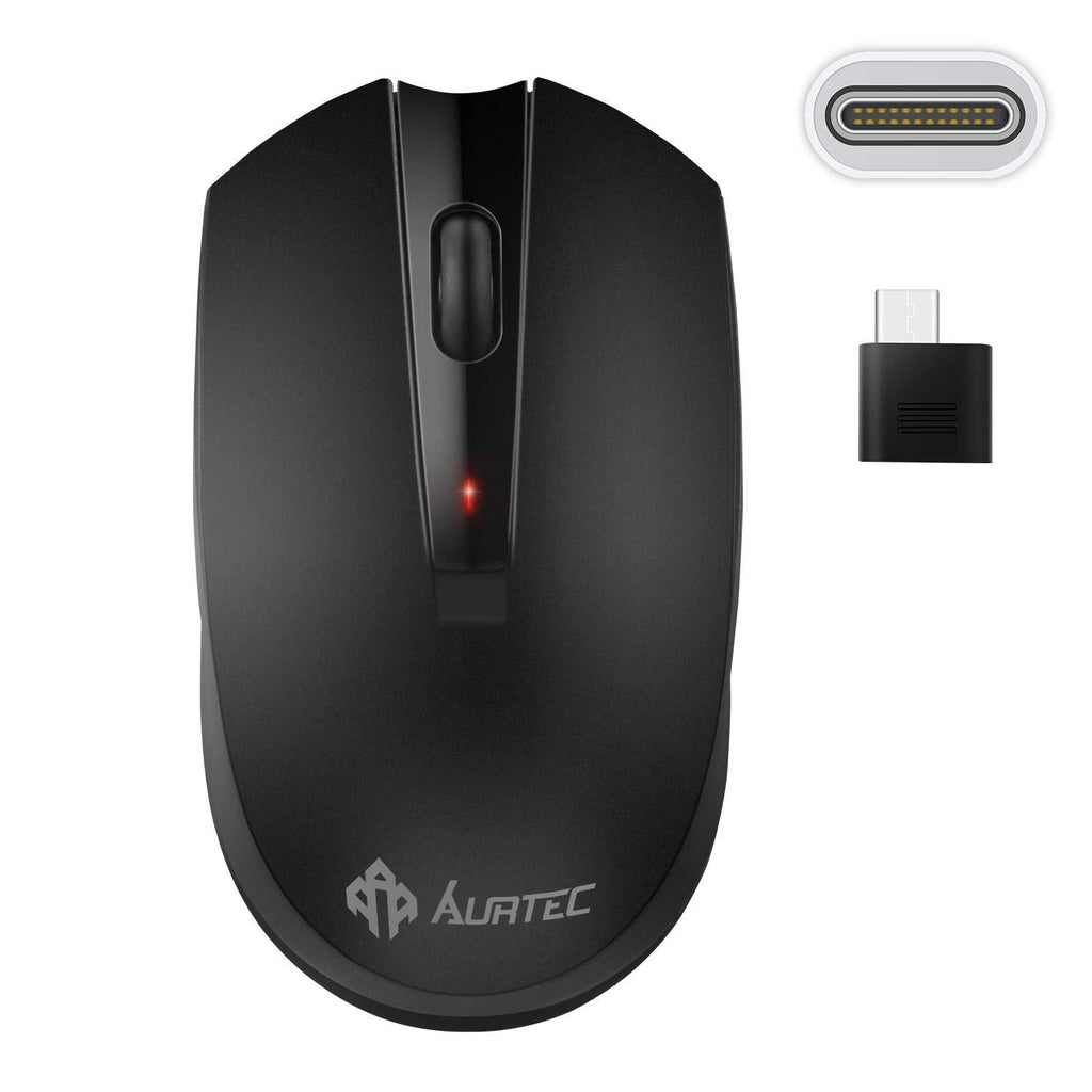 [Australia - AusPower] - Type C Wireless Mouse, AURTEC 2.4GHz USB-C Wireless Mice for Laptop and More USB-C Devices 