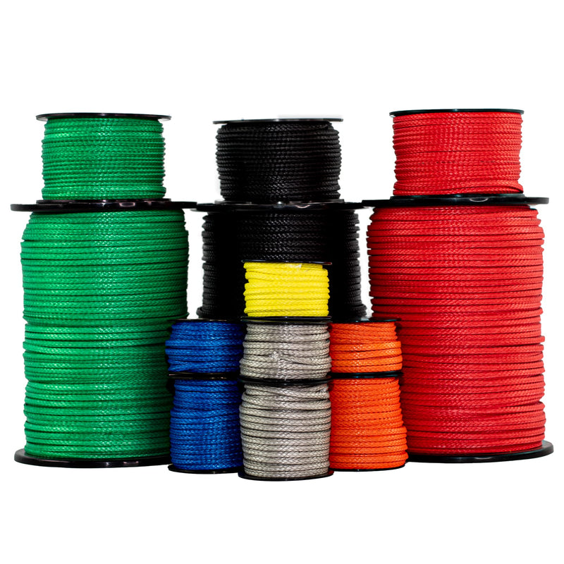[Australia - AusPower] - SGT KNOTS Hollow Braid Dyneema Rope for Arborists, Boating, Camping, Crafting (7/64", 1/8", 3/16", 1/4") Black 1/8" x 25ft 