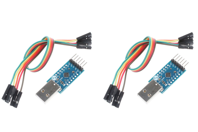 [Australia - AusPower] - NOYITO CP2104 Serial Converter USB 2.0 to TTL UART Serial Adapter Module with Cables (Pack of 2) 