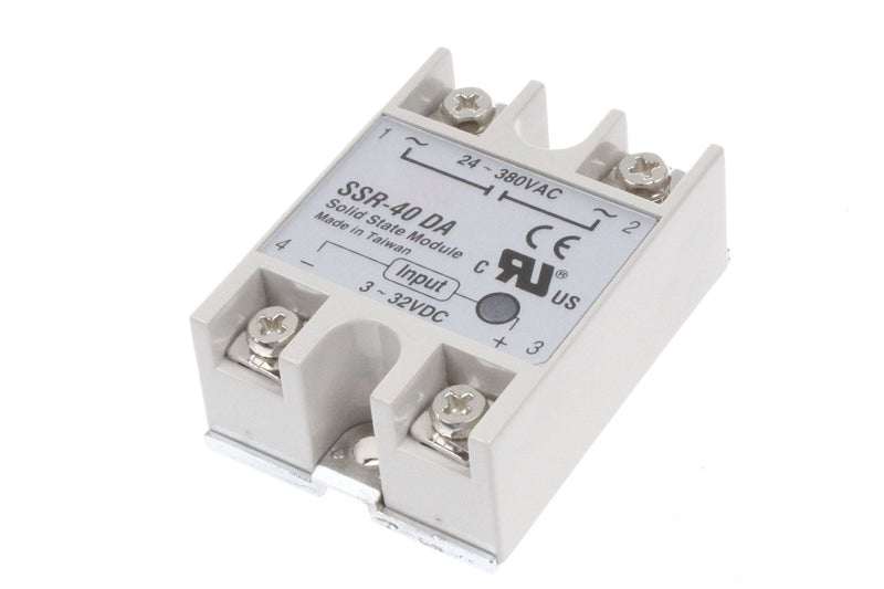 [Australia - AusPower] - NOYITO SSR-40DA Solid State Relay Single Phase Semi-Conductor Relay DC Control AC Input 3-32V DC Output 24-380V AC 