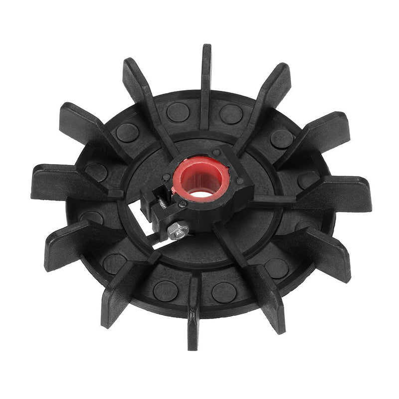 [Australia - AusPower] - uxcell Motor Fan Blade 116mmx14mm Round Shape Bore Black Engineering Plastic with 12 Vanes 