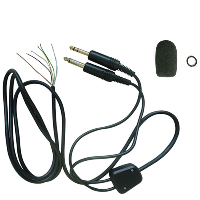 [Australia - AusPower] - UFQ Mono Aviation Headset Replacement Cable Free with a Super high Density Sponge with O Ring 