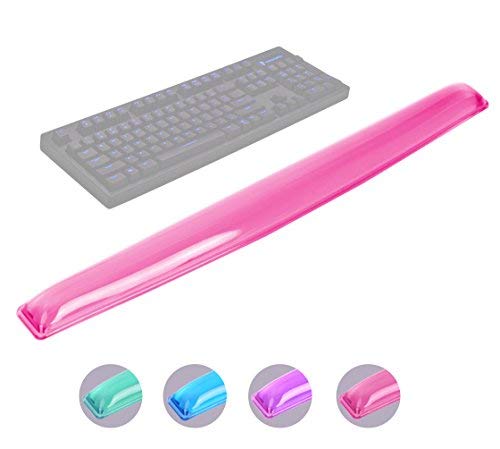 [Australia - AusPower] - ABRONDA Gel Keyboard Wrist Rest Pad - Gel Keyboard Wrist Rest Pad | Wrist Rest Support for Office Gaming Computer Laptop Ergonomic Comfortable Pain Relief- Pink Pink Keyboard Pad 