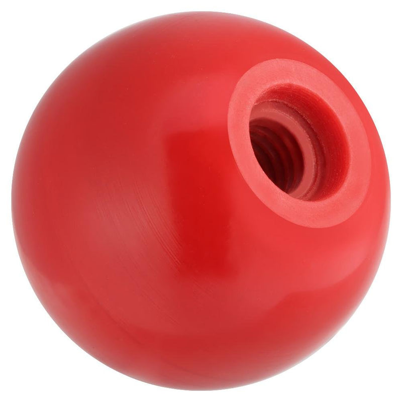 [Australia - AusPower] - SoarUp 10pcs Threaded Control Knobs Machine Operation Ball Handles, Universal Lathe Tractor Machine Plastic Round Ball Knob Handle Black/Red Color(Red-AM8x25) 