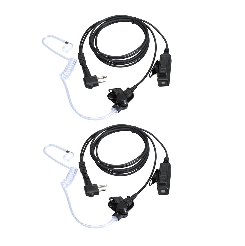 [Australia - AusPower] - Earpieces for Motorola Walkie Talkies with Mic 2 Pin Acoustic Tube Headset and PPT for CP200 GP2000 XU1100 PRO1150 MU12 (2 Pack) 