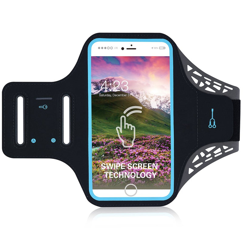 [Australia - AusPower] - Cell Phone Bracelet with Fingerprint Touch, Phone Case Cover for Running Case Exercise Gym Exercise for iPhone X / 8/7 / 6S / 6 Plus / 5, Galaxy S8 / S7 / S6, Google Pixel (5.5 '') 