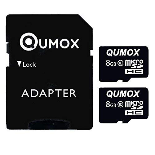 [Australia - AusPower] - QUMOX 2 X 8GB 8 GB Micro SD HC SDHC Flash Memory Card Class 10 TF 