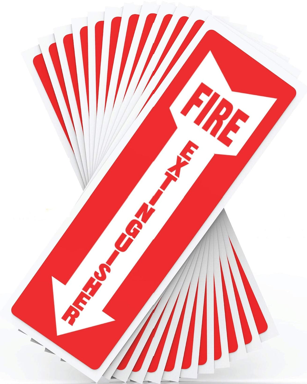 [Australia - AusPower] - Fire Extinguisher Sign, Safety Sticker Signs - 12 Pack - 4" X 12" - 5 Mil Vinyl - Bright Red and White Colors - Durable Self Adhesive, Weatherproof and UV Protected - Ideal for Home, Office or Boat 12 Pack - 12 by 4 Inch 