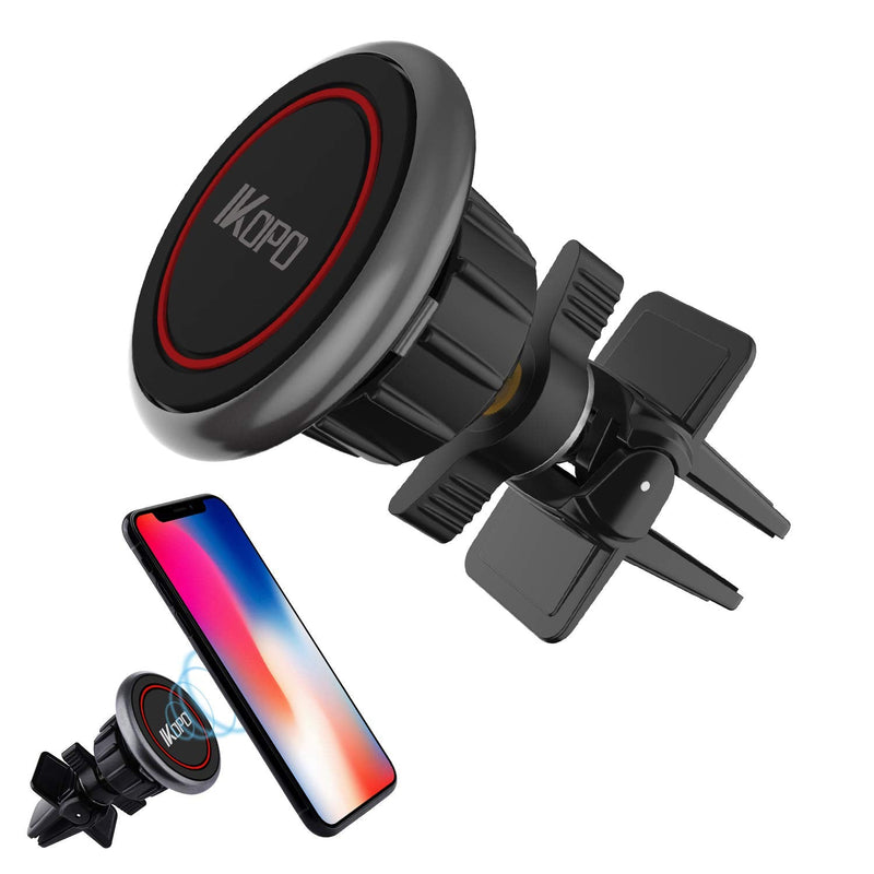 [Australia - AusPower] - Magnetic Car Phone Holder Vent Mount, IKOPO Cell Phone Holder for Car with Strong Magnet Suitable for iPhone, Samsung, LG, GPS, and More 