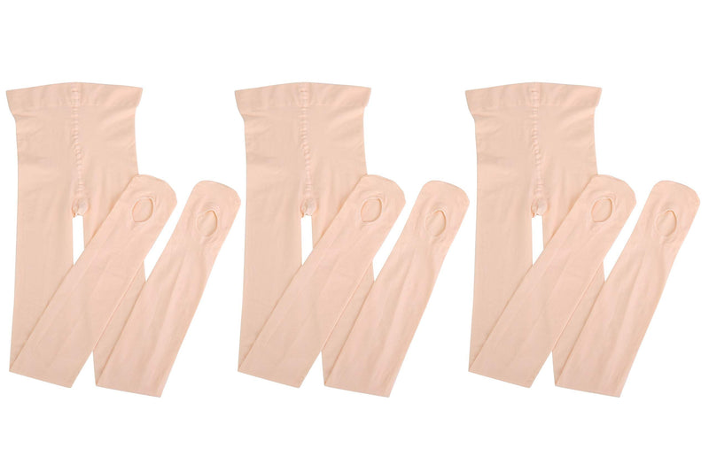 [Australia - AusPower] - Dancing Kitty Ballet Tights for girls Dance Tights Convertible Ballet Tights Ultra Soft Professional dance tights 3 pairs Ballet Pink 5T 