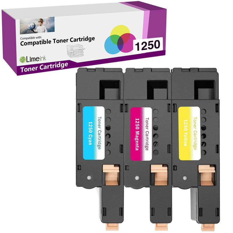 [Australia - AusPower] - Limeink Compatible Toner Cartridge Replacement for Dell C1760nw Toner Cartridges 1250 for Dell Printer Cartridges C1765nfw for Dell C1765nf Toner Cartridges 1355cnw Toner for Dell c1760nw 3 Pack 