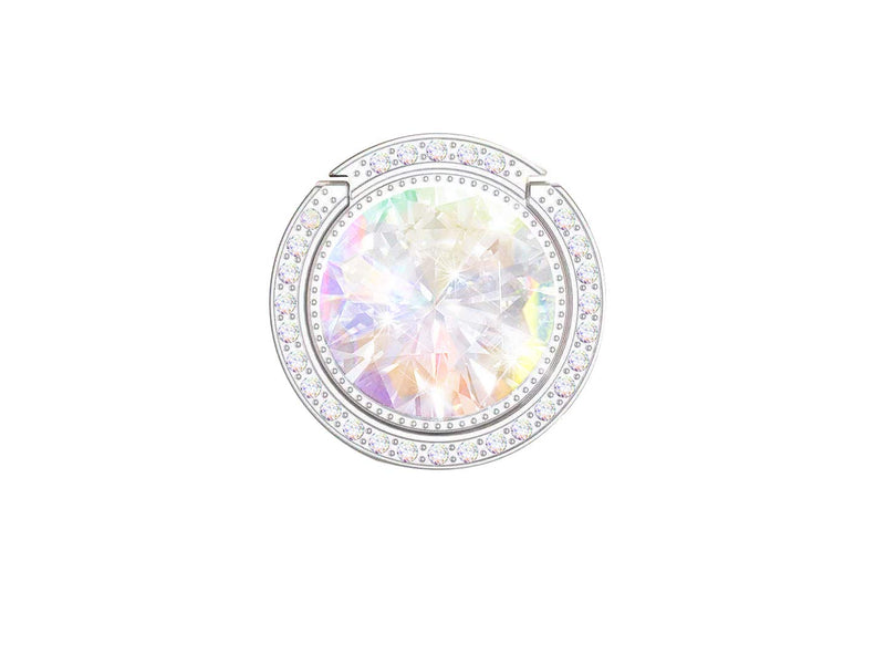 [Australia - AusPower] - lenoup Glitter Bling Bling Phone Ring Holder,Sparkle Phone Ring Grip Artificial Diamond Stand,Rhinestone Cell Finger Ring for Phones,Pad(Silver) Silver 