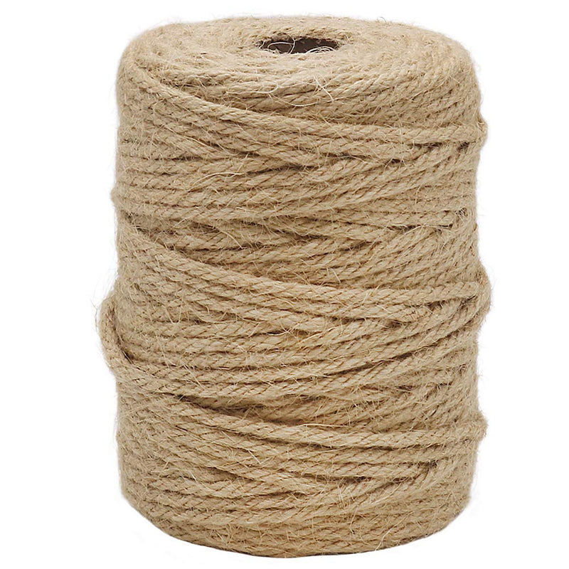 [Australia - AusPower] - Vivifying 165 Feet 4mm 4 Ply Jute Twine, Natural Biodegradable Strong Jute Rope for Garden, Gifts, Crafts (Brown) 