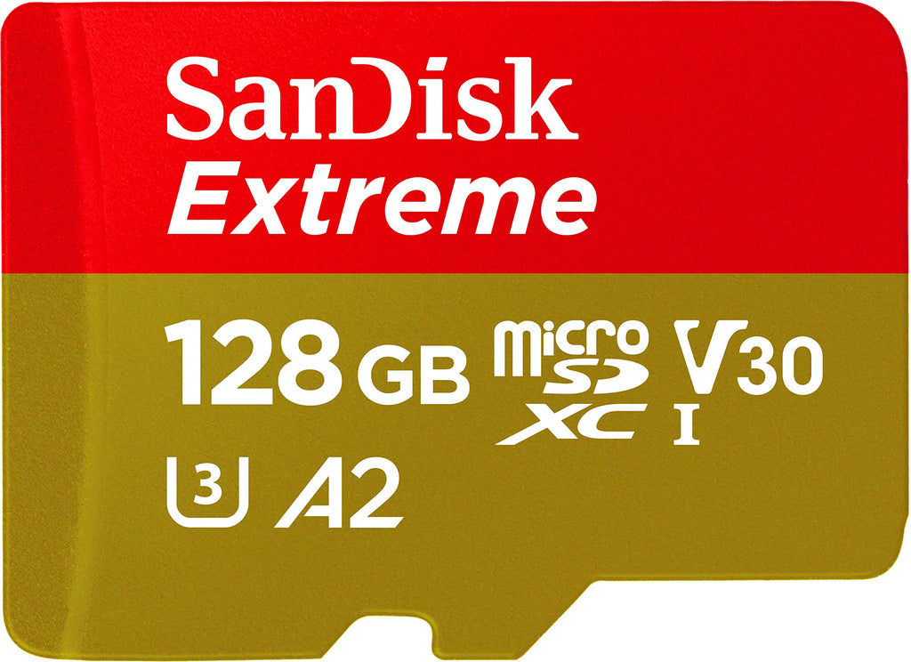 [Australia - AusPower] - SanDisk 128GB Extreme microSDXC UHS-I Memory Card with Adapter - Up to 160MB/s, C10, U3, V30, 4K, A2, Micro SD - SDSQXA1-128G-GN6MA Card Only 