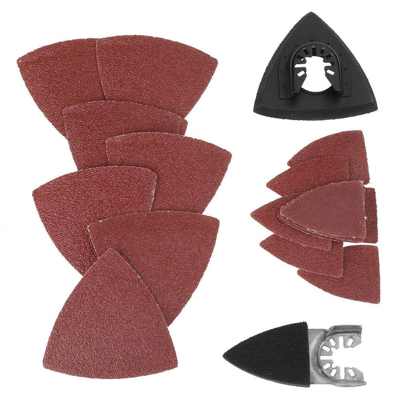 [Australia - AusPower] - 82pcs Triangular Hook & Loop Sandpaper Sanding Sheets Oscillating Multitool Sand Pad for Bosch Stanley Multimaster Makita Dremel 