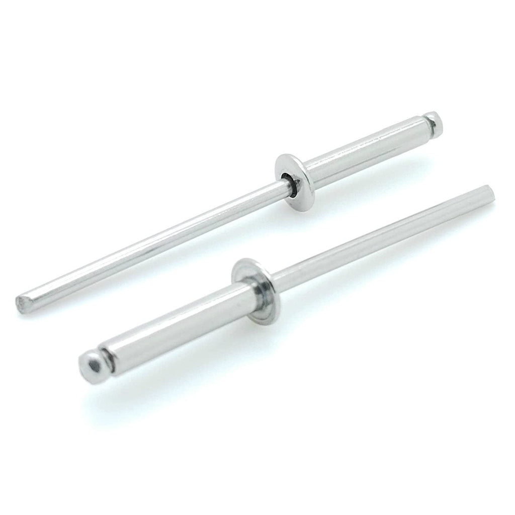 [Australia - AusPower] - 100 Qty 304 Stainless Steel Blind Rivets (#4-8) 1/8" Diameter x 1/2" Grip (BCP167) 