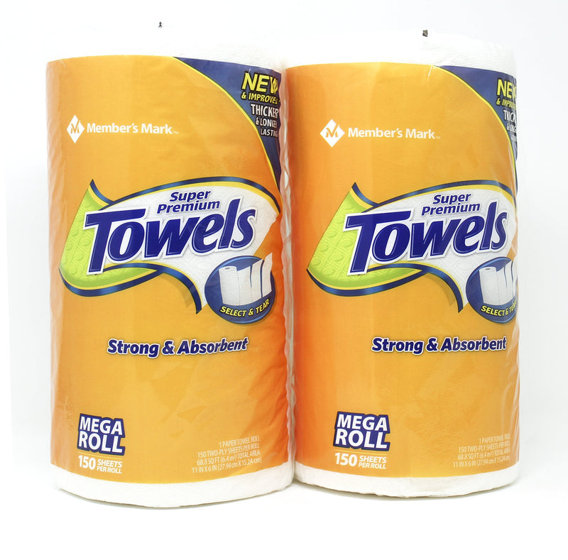 [Australia - AusPower] - Member's Mark Super Premium Paper Towels, 2 Rolls - Each Roll 150 Sheet 