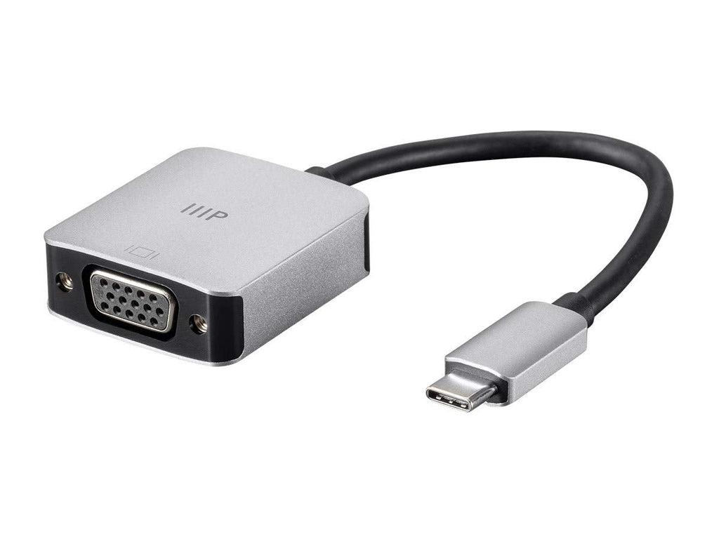 [Australia - AusPower] - Monoprice USB-C to VGA USB 3.0 USB-C Data and PD Charging Adapter | 100W, with Folding USB Type-C Connector - Consul Series 