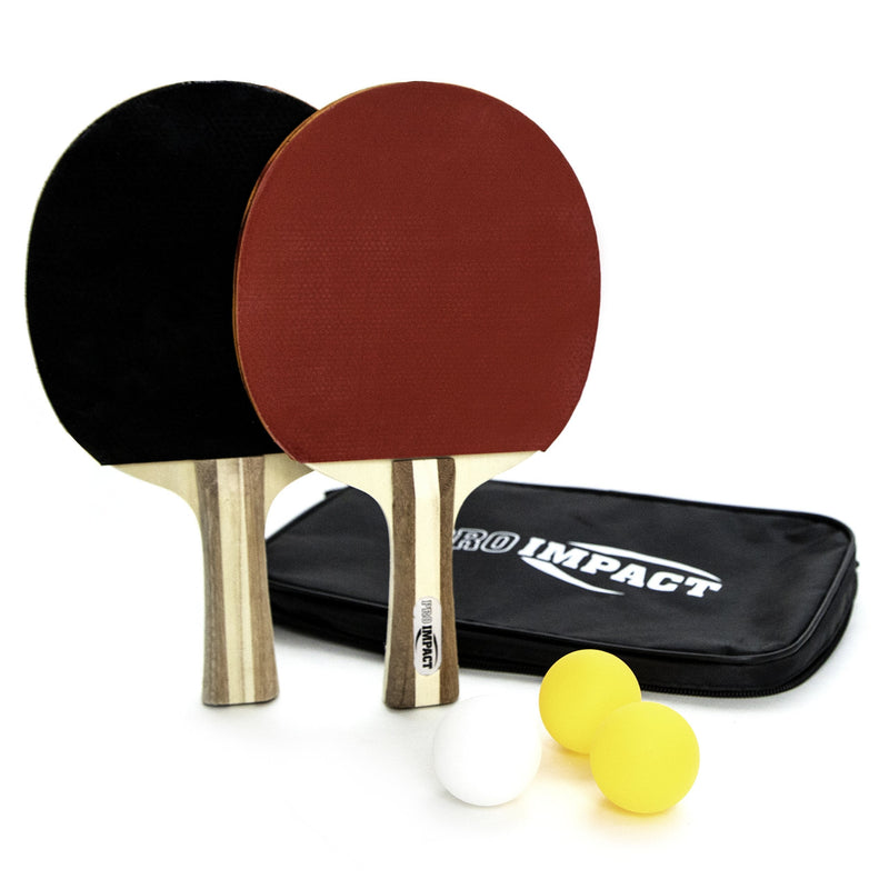 [Australia - AusPower] - Pro Impact Portable Ping Pong Set - 2 Paddles/Rackets, 3 Quality Balls, Top Storage Cover and Ping-Pong Net for Any Table (Pick Between 2 Variations) 