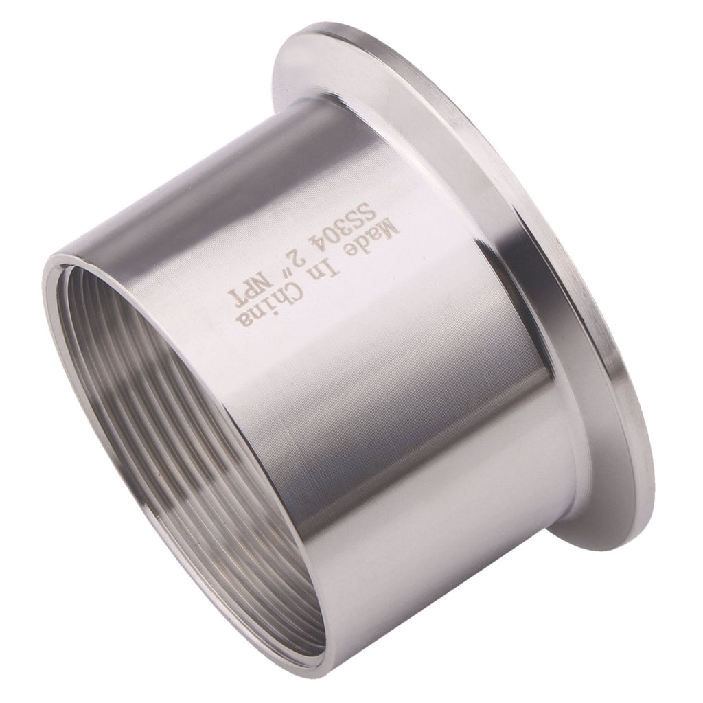 [Australia - AusPower] - DERNORD Sanitary Female Threaded Pipe Fitting to 2.5 Inch TRI CLAMP OD 77mm Ferrule (Pipe Size: 2" NPT) Pipe Size: 2" NPT 