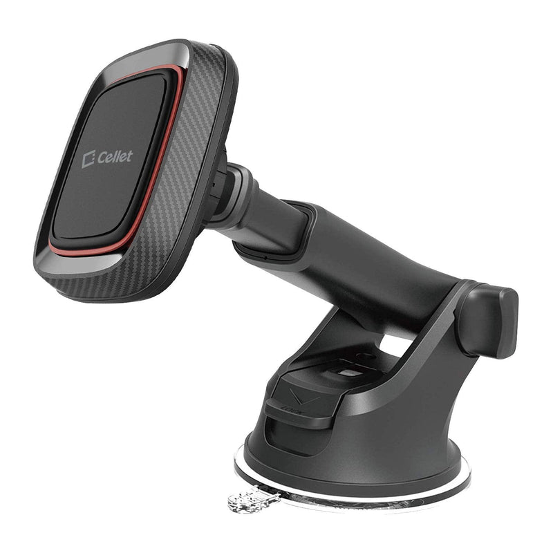 [Australia - AusPower] - Cellet Car Phone Mount, Dashboard & Windshield Magnetic Mount Phone Holder Adjustable Long-Arm Universal Compatible with Samsung Note 20 10 9 8 5 Galaxy S21 S20 S10 S9 A71 A52 A51 A50 A42 