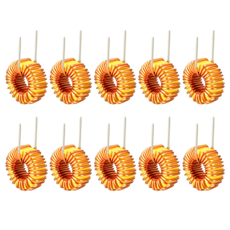 [Australia - AusPower] - uxcell 10Pcs Vertical Toroid Magnetic Inductor Monolayer Wire Wind Wound 33uH 5A Inductance Coil 