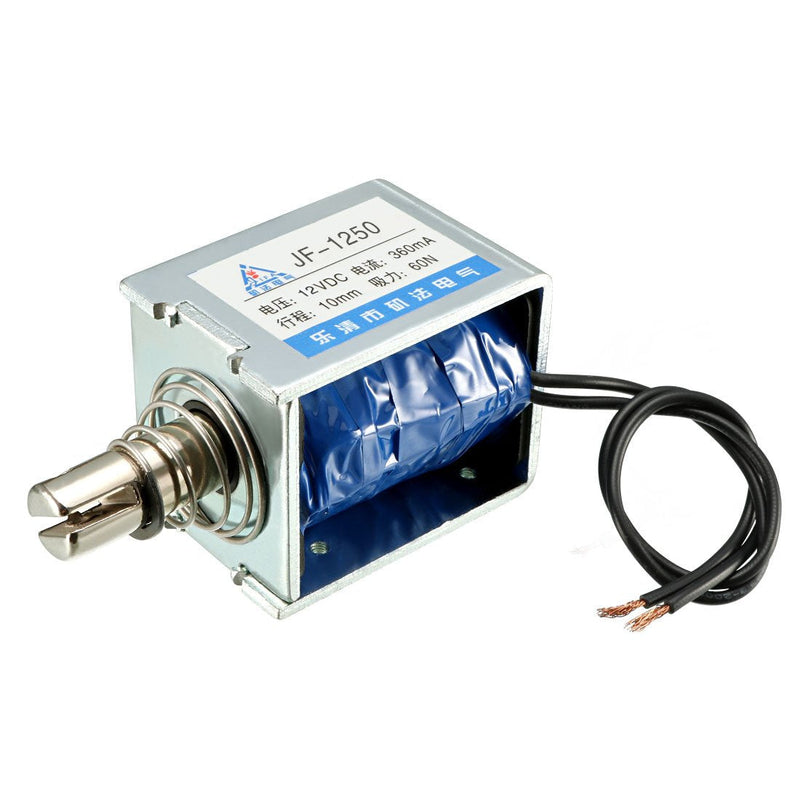 [Australia - AusPower] - uxcell DC 12V 60N 10mm Stroke Pull Type Open Frame Solenoid Electromagnet Linear Motion JF-1250 