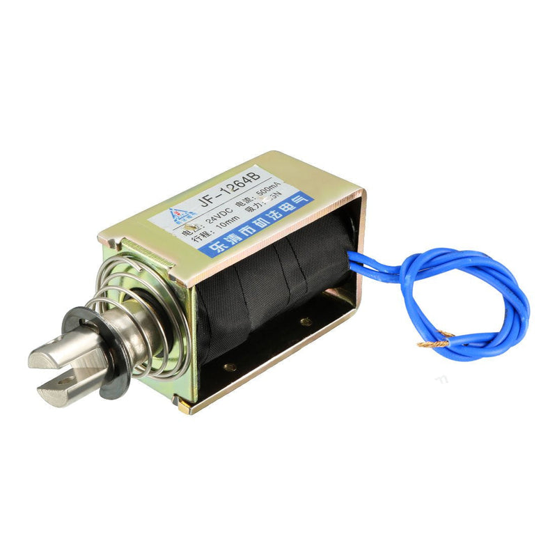 [Australia - AusPower] - uxcell DC 24V 55N 10mm Stroke Pull Push Type Open Frame Solenoid Electromagnet Linear Motion JF-1264B 