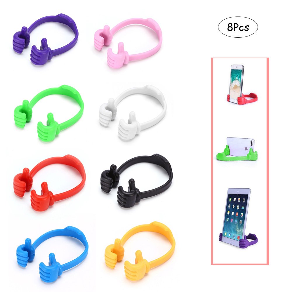 [Australia - AusPower] - Ximimark Newly Universal Thumb Up Mobile Phone Stand Holder Bracket Mount For Cellphone,8 Pcs,Pink,Orange,Green,White,Purple,Black,Blue,Red 