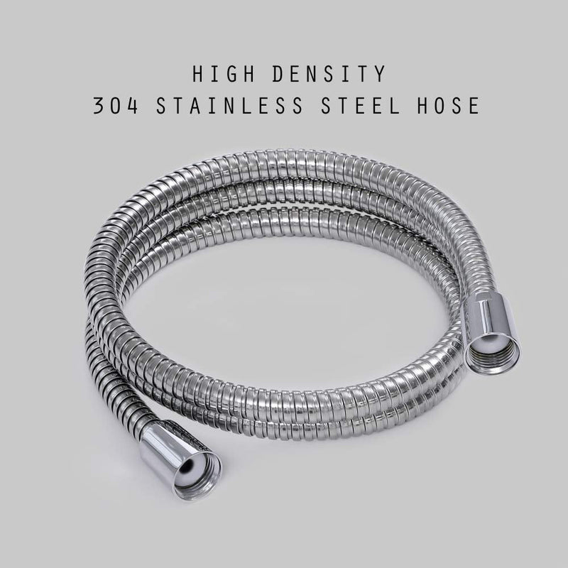 [Australia - AusPower] - 72-inch Shower Hose Replacement, 304 Stainless Steel Extra Long Hand Held Shower Hose With Brass Fitting (72-inch, Stainless Steel) 72 Inch 