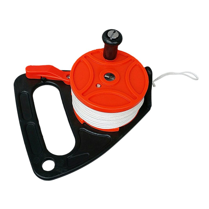 [Australia - AusPower] - Seafard Compact 150ft Scuba Dive Reel Kayak Anchor with Thumb Stopper for Safety Underwater Diving Snorkeling Red 