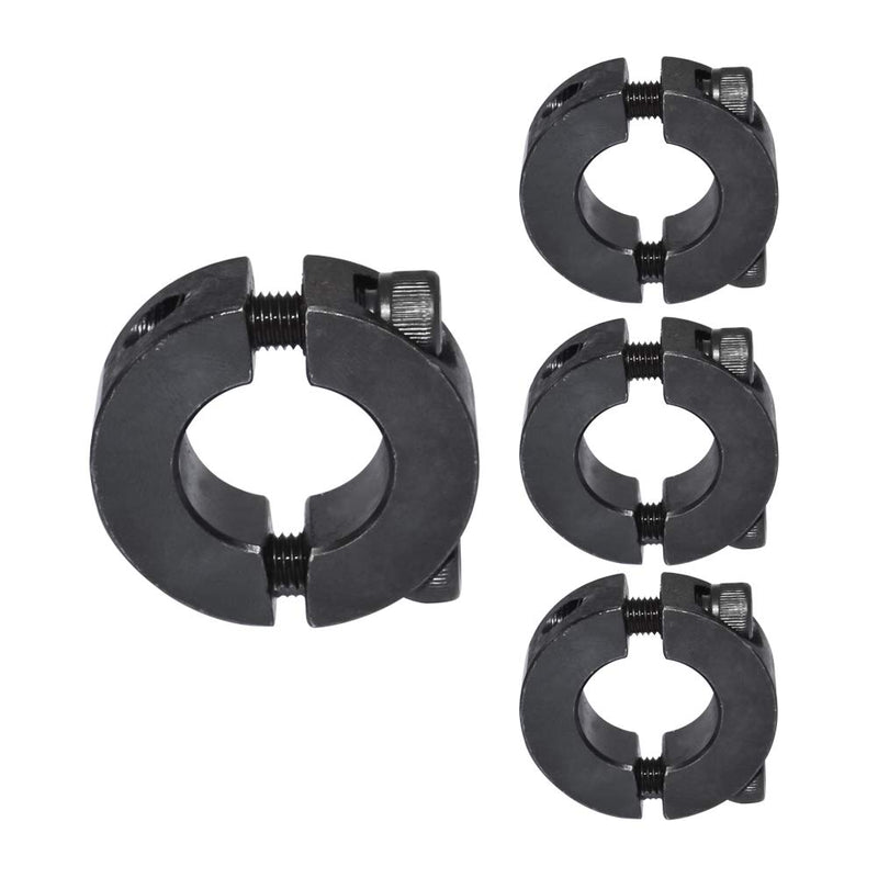 [Australia - AusPower] - KZNANZN 5/8" Bore OD 1-5/16" Shaft Collars Double Split Black Oxide Set Screw Style 4Pcs 5/8" Double Split Clamp-On 