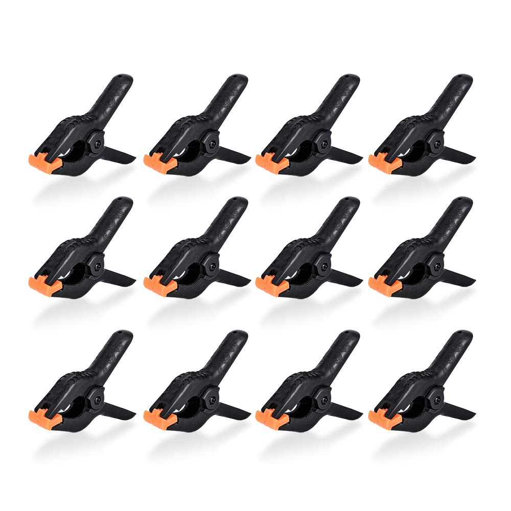 [Australia - AusPower] - UTEBIT Backdrop Spring Clamps 12 Pack 4 Inch Large Heavy Duty Photography Backdrop 4" Clips for Background Backdrops Stand, Woodworking, Home Improvement 