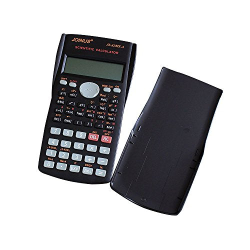 [Australia - AusPower] - JOINUS JS-82MS-A, Handheld Multi-Function 2-Line Display Digital LCD Scientific Calculator, Black, 3.3" x 6.1" x 0.5" 
