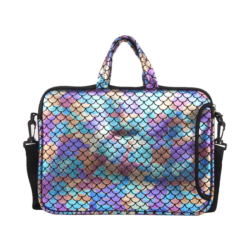 [Australia - AusPower] - 11.6-Inch Laptop Shoulder Messenger Carrying Bag Case Sleeve For 11" 11.6" 12" 12.5 inch Macbook/Notebook/Ultrabook/Chromebook, Mermaid Scale (Colorful) Colorful 