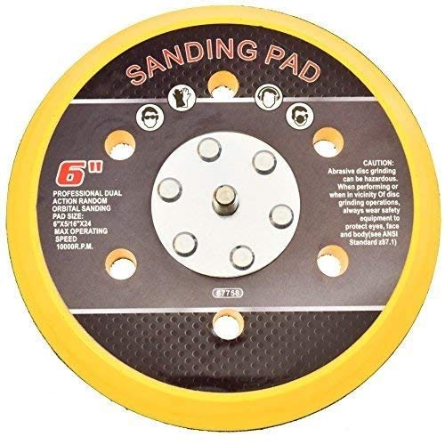 [Australia - AusPower] - 6" Hook & Loop Sanding Pad Air Vacuum Sander Grinder Tools for Grinding Sanding 