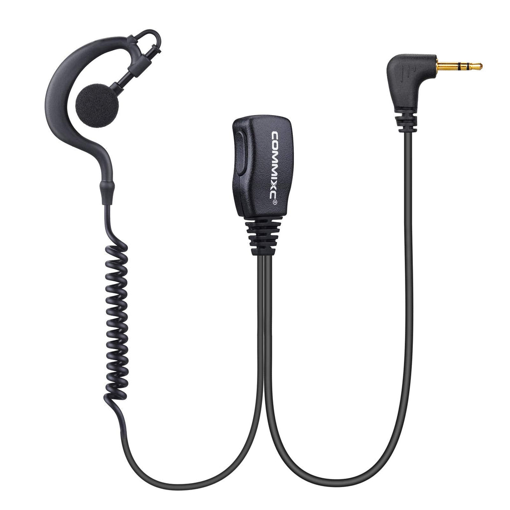 [Australia - AusPower] - COMMIXC (2 Pack) Walkie Talkie Earpiece with Mic, 1-Pin 2.5mm G-Shape Walkie Talkie Headset with PTT, ONLY Compatible with Motorola Talkabout Two-Way Radios 