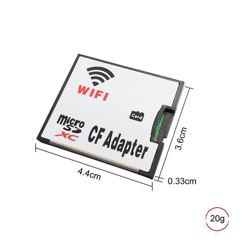 [Australia - AusPower] - QUMOX Micro SD Card TF to WiFi CF CompactFlash Memory Card Adapter for DSLR Camera 