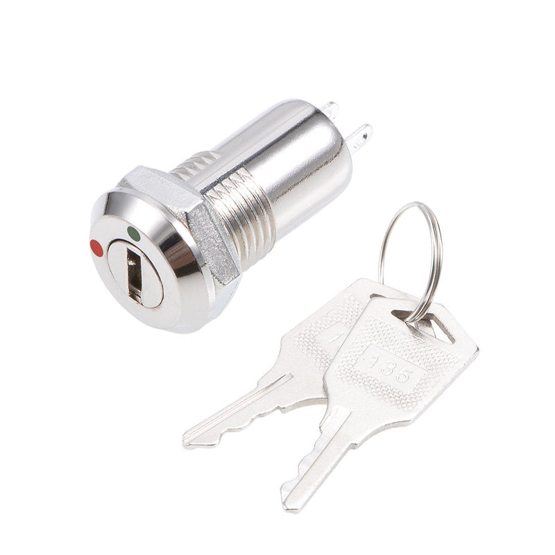 [Australia - AusPower] - uxcell 12mm 2 Positions on OFF Electric Keylock Push Button Switch 